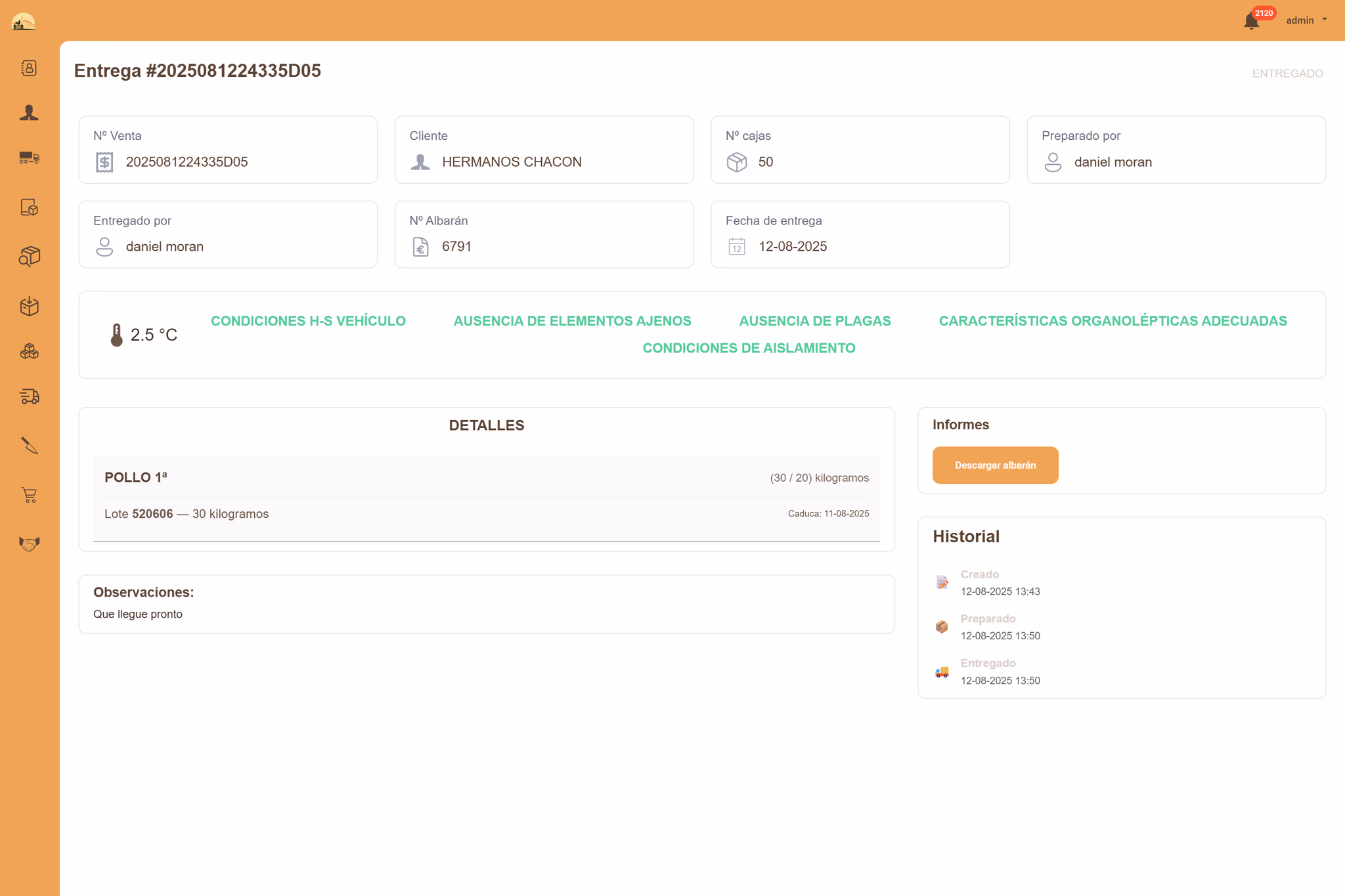Sistema APPCC de Montes del Acebo